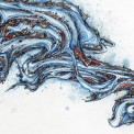 Tsunami - Encre de chine et aquarelle sur papier. (120cm x 80cm). 2011.