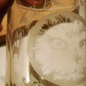 Beat it Jesus. Gravure sur verre. 2012.
